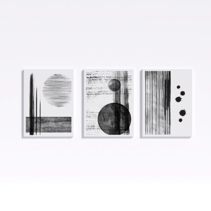 Triptico Black Modern 37 cm x 50 cm