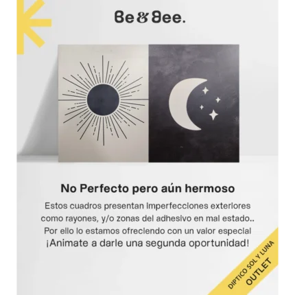 Diptico Sol y luna 30 cm x 40 cm #30 OUTLET_