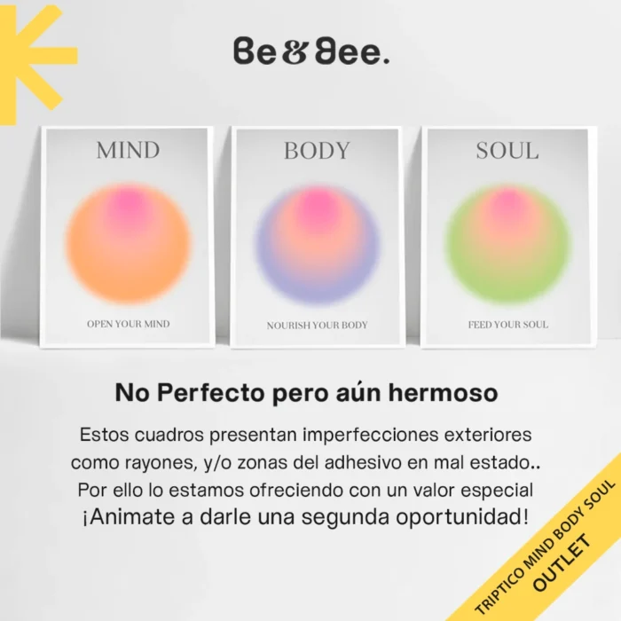 Triptico Mind Body Soul 37 cm x 50 cm #64 OUTLET - Imagen 1