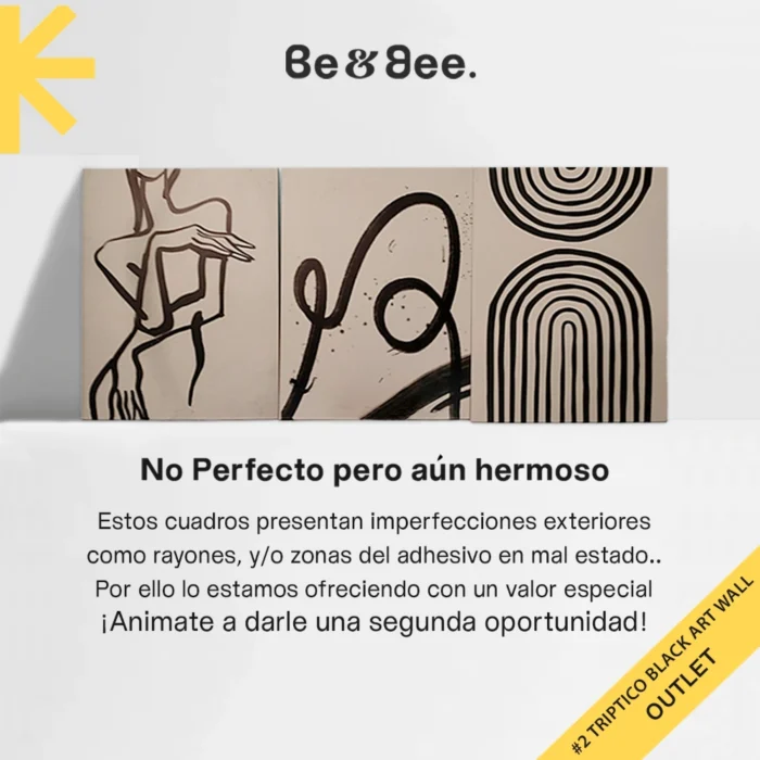 Triptico Wall art 30 cm x 40 cm #58 OUTLET - Imagen 1