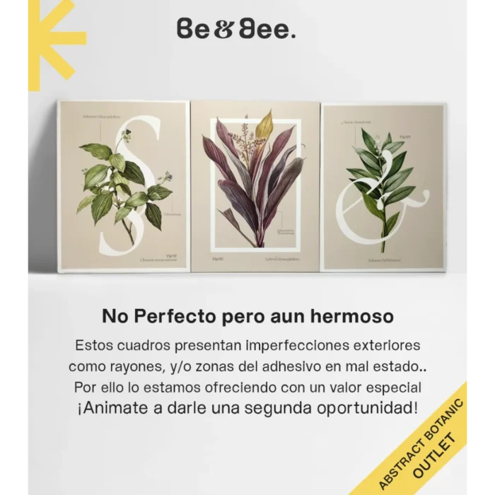 Triptico botanic 30 cm x 40 cm #13 OUTLET - Imagen 1