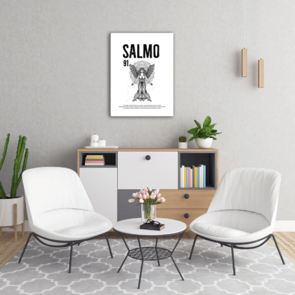 Cuadros Retablo Salmo 91 Ángel 37 cm x 50 cm